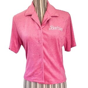 Barbie Pink Terry Cloth Crop Top